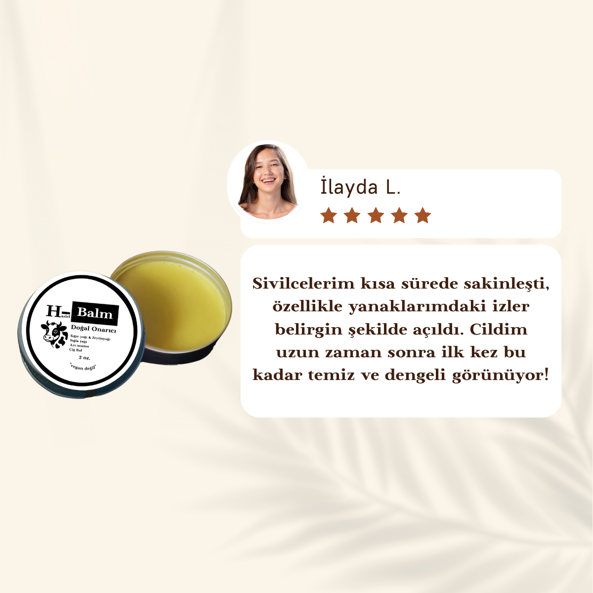 Haziel- Doğal Onarıcı Cilt Bakım Balmı
