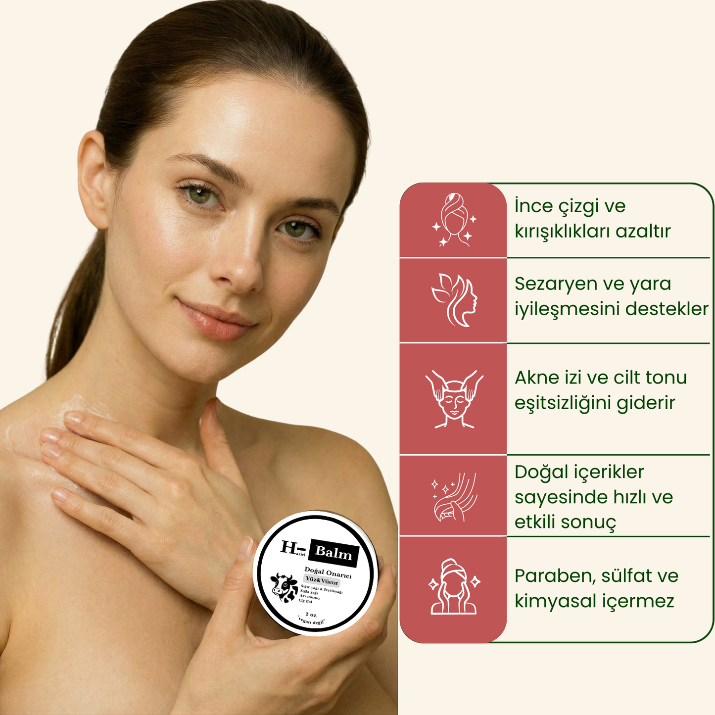 Haziel- Doğal Onarıcı Cilt Bakım Balmı