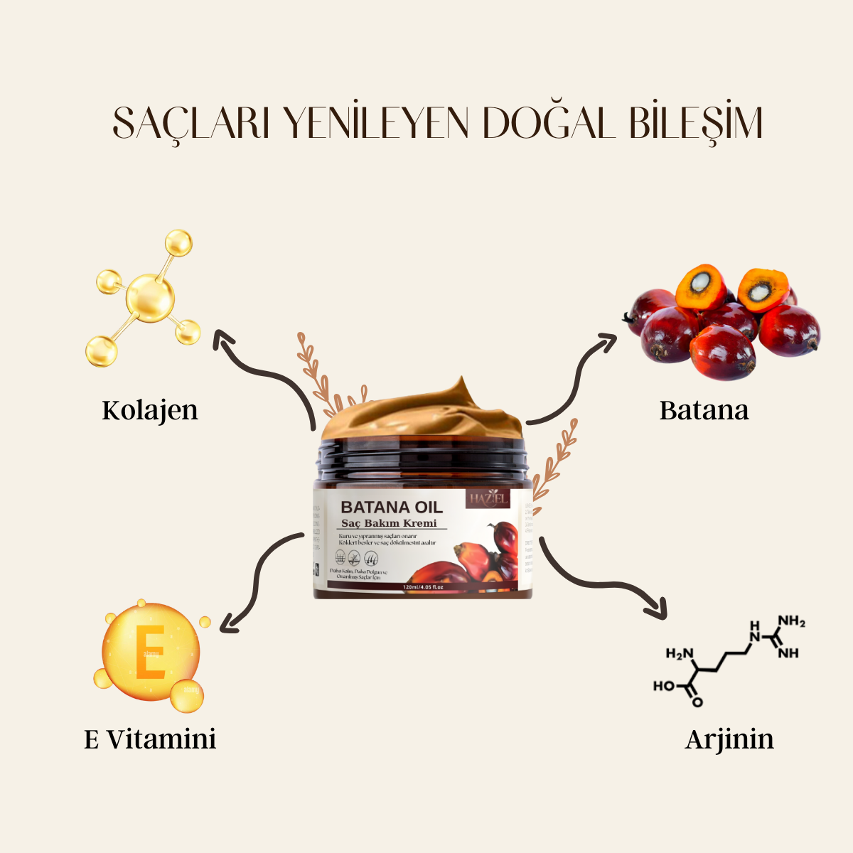 Haziel- Batana Yağı Saç Bakım Kremi